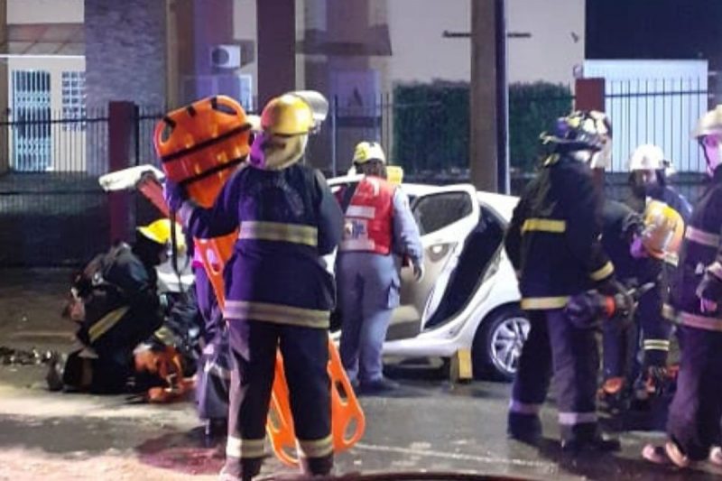 Acidente grave aconteceu na noite de s&aacute;bado (15), no bairro Boa Vista – Foto: Gladionor Ramos/NDTV