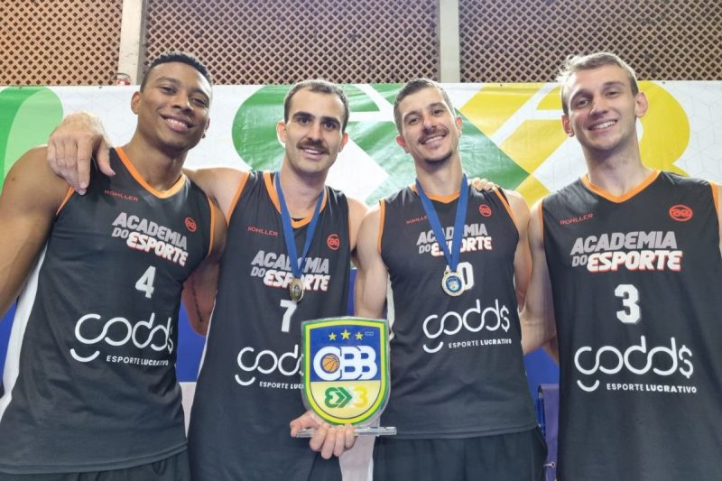 Time de Joinville representou o Botafogo e conquistou o t&iacute;tulo do Brasileiro de Basquete 3×3 – Foto: Academia do Esporte/RHBrasil/Divulga&ccedil;&atilde;o/ND