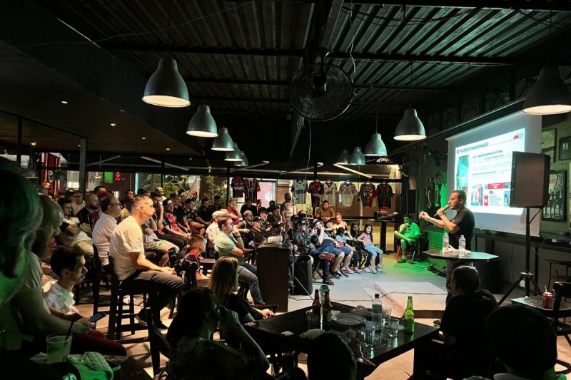 Chapa Sou JEC, &uacute;nica inscrita at&eacute; o momento para as elei&ccedil;&otilde;es, apresentou plano de gest&atilde;o na noite de quinta-feira (20) – Foto: Divulga&ccedil;&atilde;o/ND