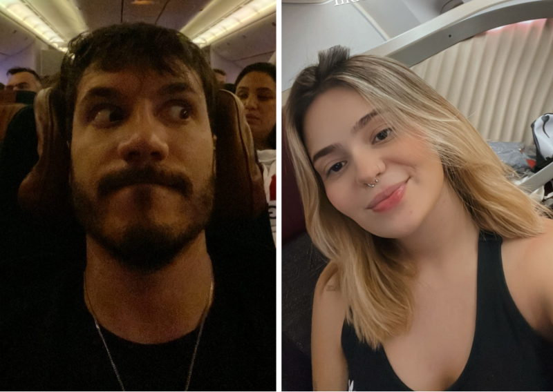 Viih Tube e Eliezer embarcaram na noite desta quarta-feira (26) – Foto: Redes Sociais/Reprodu&ccedil;&atilde;o/ND