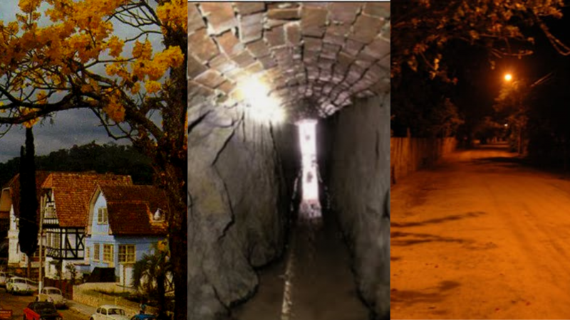 Rua &Acirc;ngelo Dias, t&uacute;neis encontrados em Blumenau, Morro da Laguna – Foto: Reprodu&ccedil;&atilde;o / ND