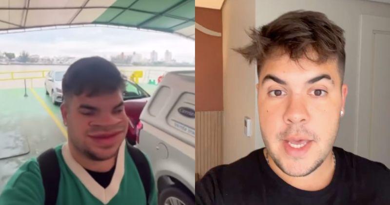 Influenciador fez a travessia a p&eacute; e encontrou com seguidoras que reclamaram dos pre&ccedil;os da passagem – Foto: Reprodu&ccedil;&atilde;o/Internet