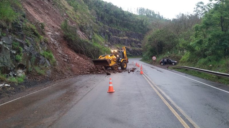 Chuva causa acidentes e transtornos no tr&acirc;nsito em Santa Catarina – Foto: PRF/Divulga&ccedil;&atilde;o/ND