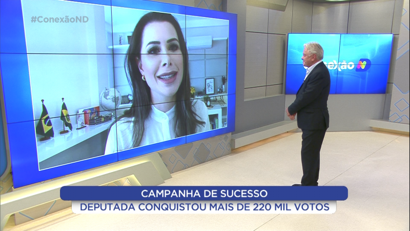 Caroline de Toni foi a deputada federal mais votada da hist&oacute;ria de Santa Catarina – Foto: Reprodu&ccedil;&atilde;o/NDTV