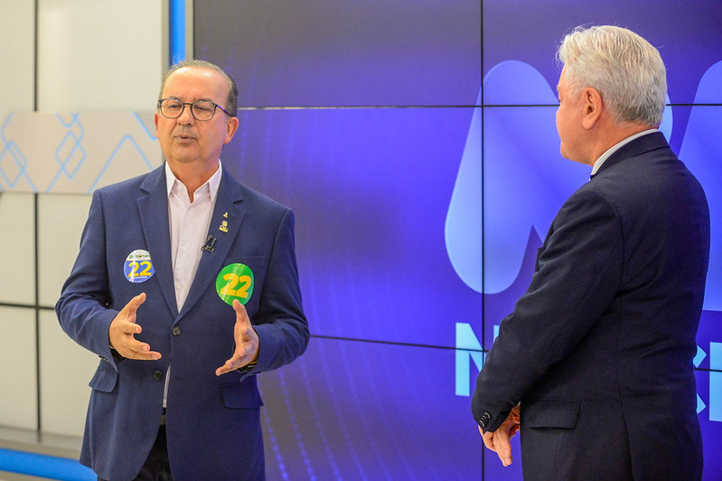 Jorginho Mello em entrevista para Paulo Alceu no ND Not&iacute;cias – Foto: Eduardo Valente/Divulga&ccedil;&atilde;o/ND