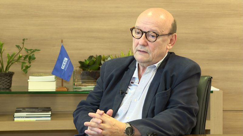 Gerente de logística e sustentabilidade da Fiesc, Egídio Martorano, acompanha o problema &#8211; Foto: André Viero/NDTV