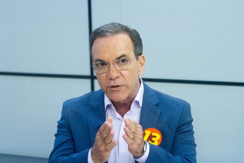 Candidato do PT falou pol&iacute;tica tribut&aacute;ria no Estado – Foto: Leo Munhoz/ND