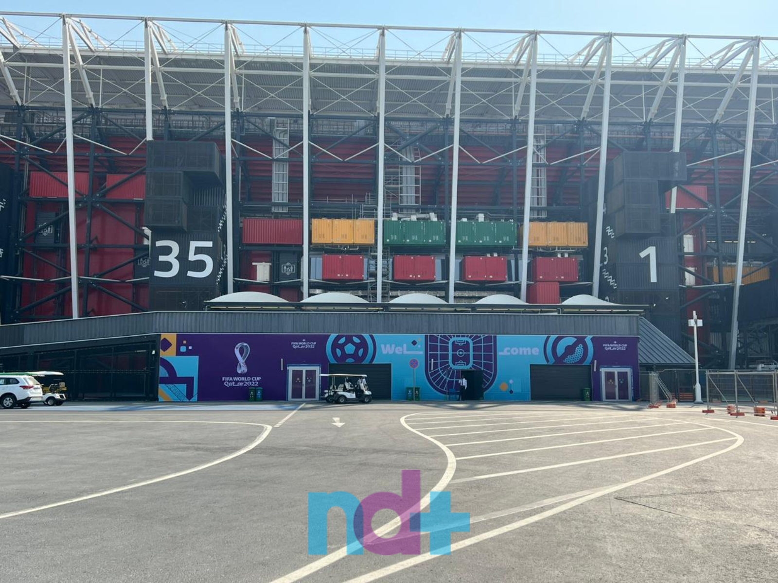 Estacionamento onde os jogadores chegarão para as partidas