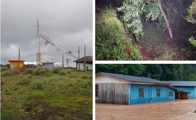 municípios em alerta para estragos em SC