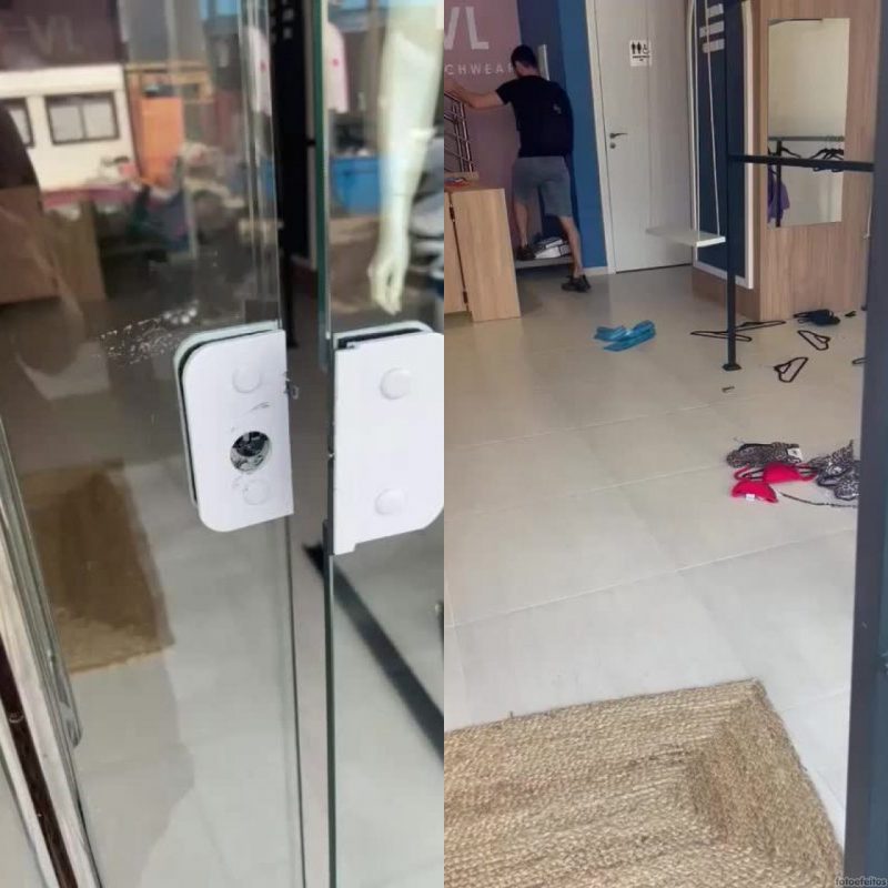 Loja de moda praia foi arrombada em Florian&oacute;polis – Foto: Arquivo Pessoal/ND