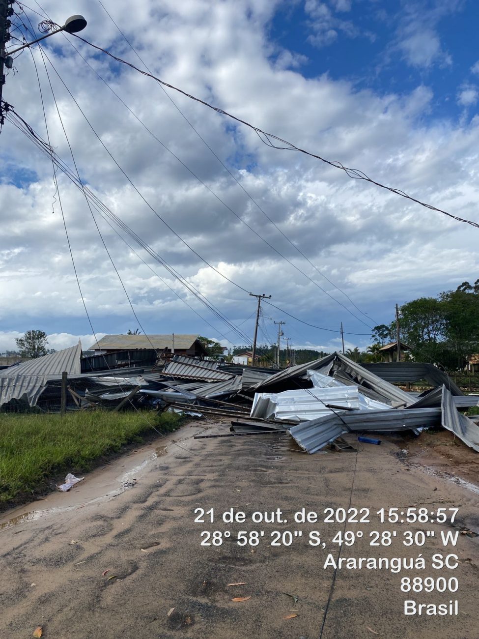 Fato aconteceu na tarde desta sexta-feira (21) - Defesa Civil/Divulgação/ND