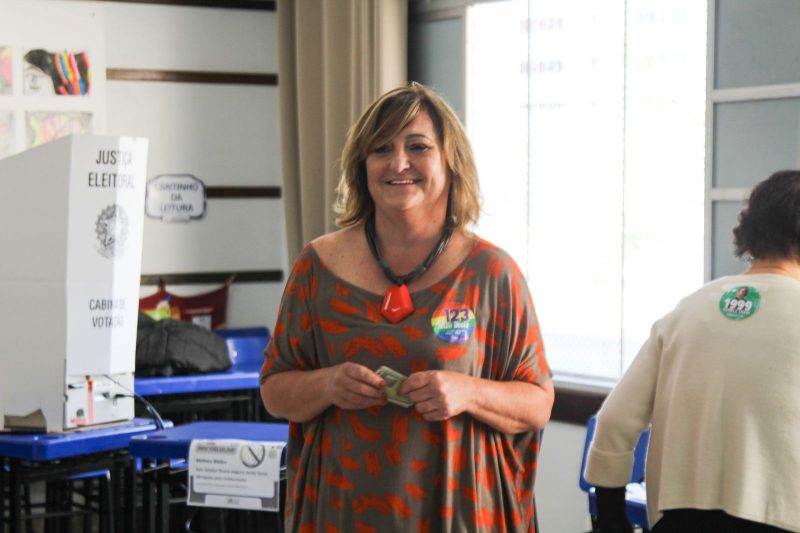 Candidata ao Senado Federal foi a &uacute;nica mulher a concorrer ao cargo em Santa Catarina – Foto: Assessoria Hilda Deola/Divulga&ccedil;&atilde;o/ND