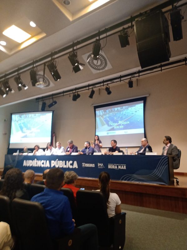 Audi&ecirc;ncia p&uacute;blica sobre o Parque Urbano e Marina da Beira-Mar Norte, em Florian&oacute;polis – Foto: F&aacute;bio Gadotti/ND