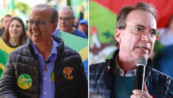 Jorginho Mello (PL) e D&eacute;cio Lima (PT) – Foto: Eduardo Valente/Divulga&ccedil;&atilde;o/ND e Divulga&ccedil;&atilde;o/ND