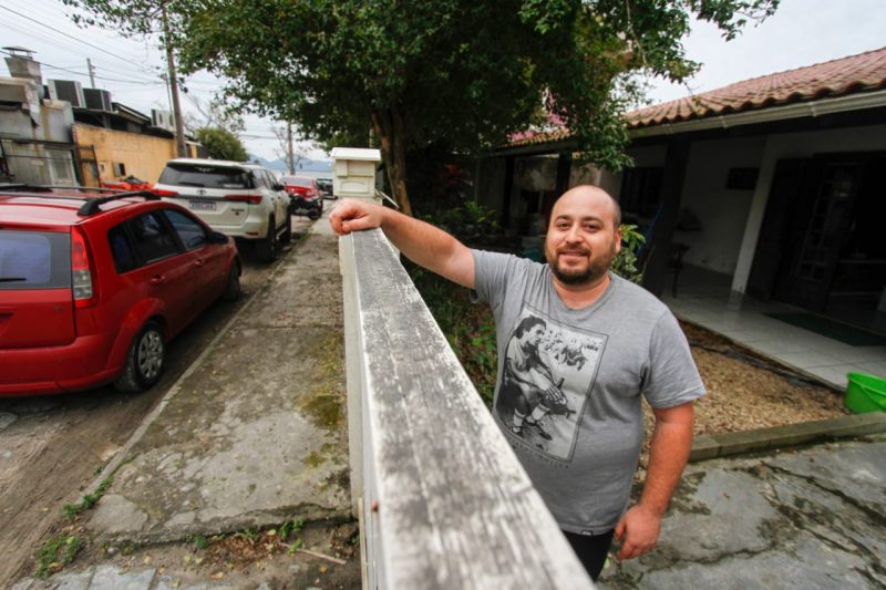 O empres&aacute;rio argentino Juan Pablo Ferrelli na rua Mandala – Foto: Leo Munhoz/ND