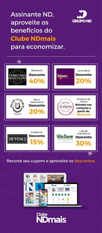 Selos com descontos do Clube NDmais podem ser recortados e apresentados nos parceiros destacados – Foto: Divulga&ccedil;&atilde;o