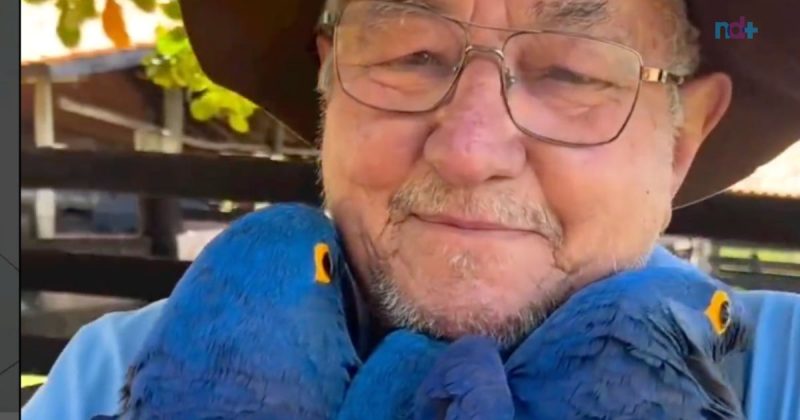 “Seu” Moacir s&oacute; quer saber de viver em paz, na mata, cuidando dos animais – Foto: Reprodu&ccedil;&atilde;o