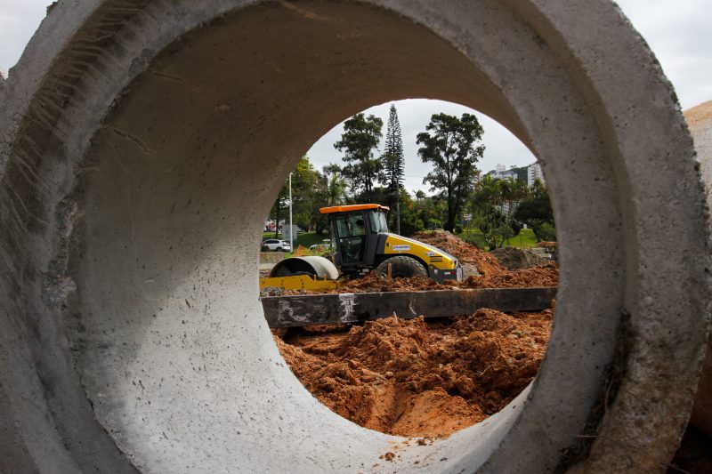 Obra na Edu Vieira est&aacute; 80% conclu&iacute;da, segundo prefeitura – Foto: Leo Munhoz/ND