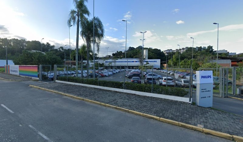Philips Clinical Informatics - Blumenau completes the list of people from Santa Catarina in the ranking of the best companies with employees from 1000 to 9999, ranking 63rd.  – Photo: Google Earth/Reproduction