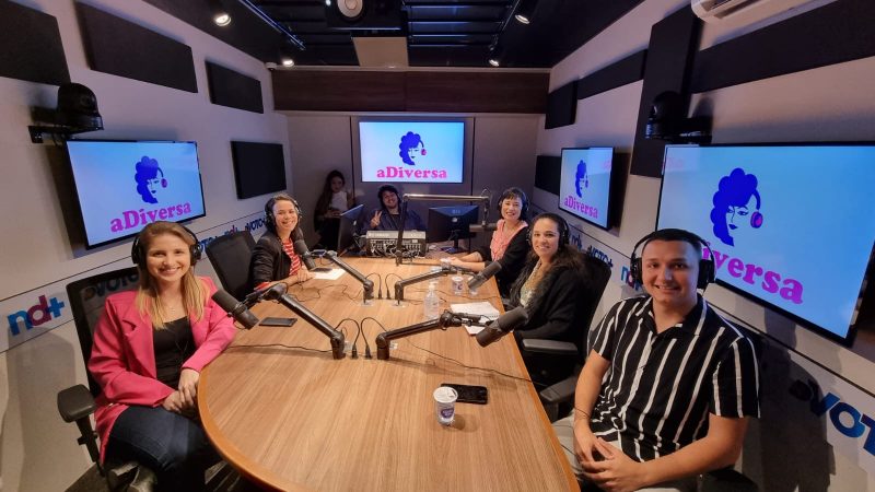 Gravação do podcast aDiversa