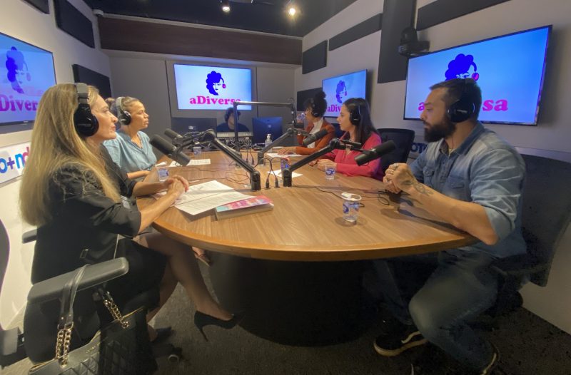 Gravação do podcast aDiversa