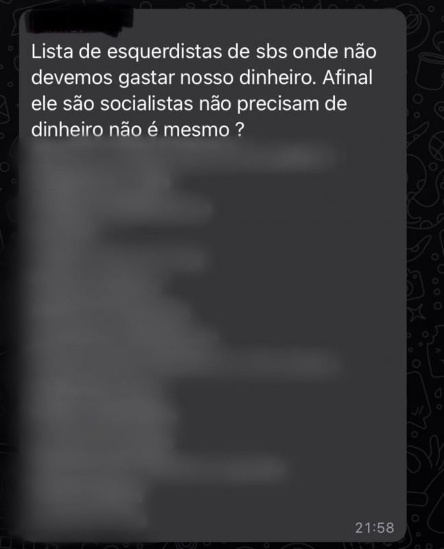 Lista tem circulado nas redes sociais – Foto: Internet/Reprodu&ccedil;&atilde;o