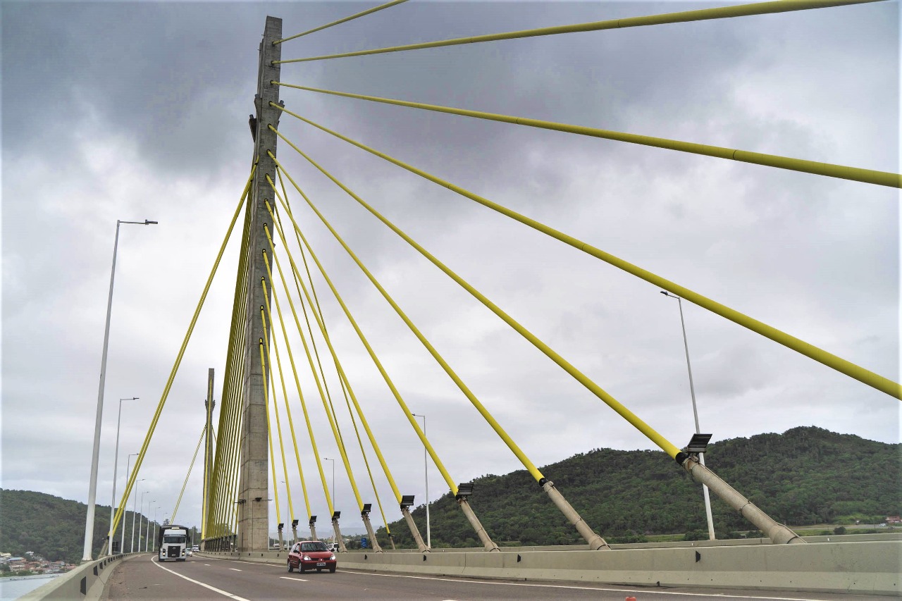 Ponte Anita Garibaldi comemora aniversário em meio à interdiçãoFoto: Divulgação/CCR ViaCosteira/ND Mais