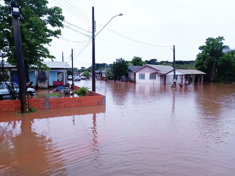 Abelardo Luz sofre transtornos em decorr&ecirc;ncia da chuva. – Foto: Prefeitura de Abelardo Luz/Divulga&ccedil;&atilde;o/ND
