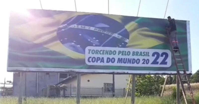 Justi&ccedil;a eleitoral manda retirar mensagem de outdoor no Alto Vale do Itaja&iacute; – Foto: Reprodu&ccedil;&atilde;o/ND