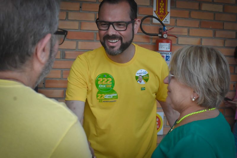 Candidato ao Senado, Jorge Seif (PL) vota em Itaja&iacute; – Foto: Dinho Alves/Divulga&ccedil;&atilde;o