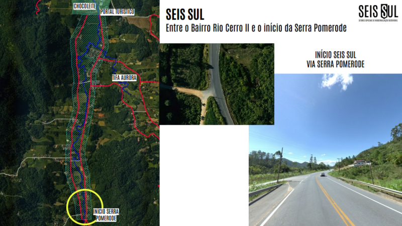 Seats have been reserved in areas such as the area between the Rio Cerro II area and the start of the Serra de Pomerode (Seis Sul) – Photo: SEIS Sul