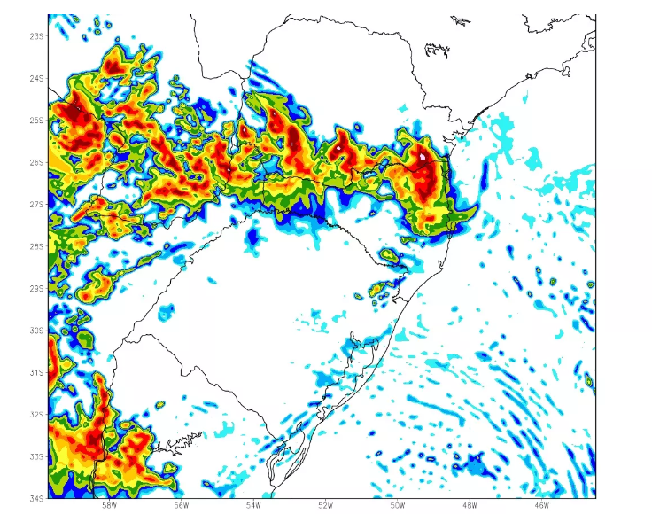 Tempestades devem avan&ccedil;ar em Santa Catarina – Foto: Metsul/Divulga&ccedil;&atilde;o/ND