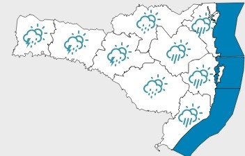 O final de semana deve permanecer com nebulosidade vari&aacute;vel em Santa Catarina – Foto: Defesa Civil/Divulga&ccedil;&atilde;o/ND