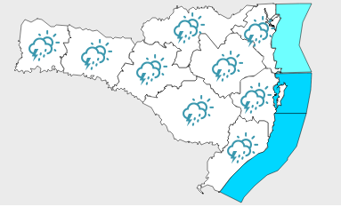 Quinta ser&aacute; de chuva intensa pelo Estado, informa a Defesa Civil – Foto: DCSC/Reprodu&ccedil;&atilde;o/ND