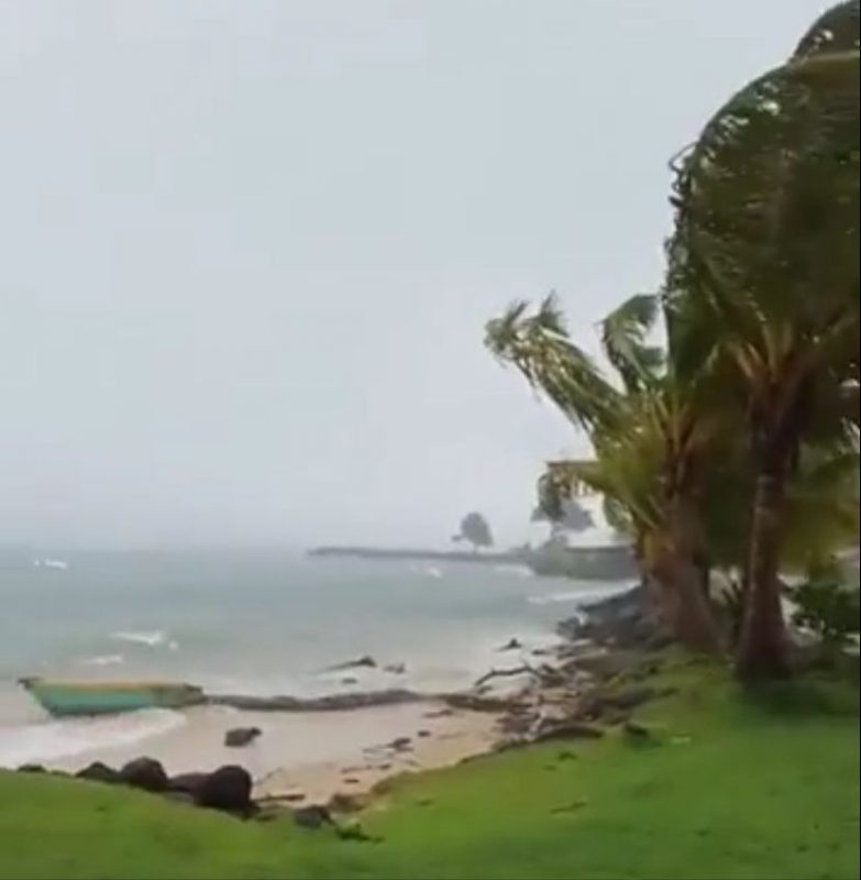 Tempestade Tropical Julia avan&ccedil;a na Nicar&aacute;gua – Foto: @furacaomax/Reprodu&ccedil;&atilde;o/ND