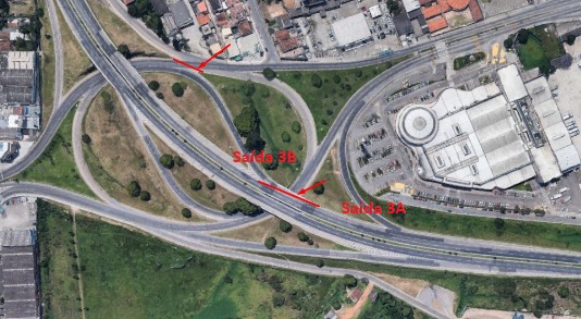 Imagem mostra as mudan&ccedil;as no tr&acirc;nsito na entrada de Florian&oacute;polis – Foto: Divulga&ccedil;&atilde;o/ND