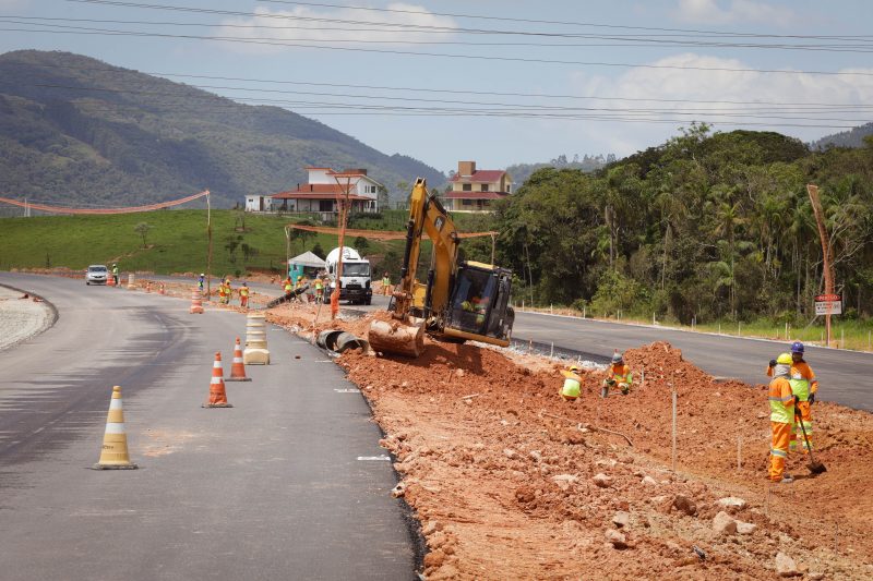 Trecho km 195 cidade de Biguaçu-SC – Foto: Divulga&ccedil;&atilde;o/Arteris/ND