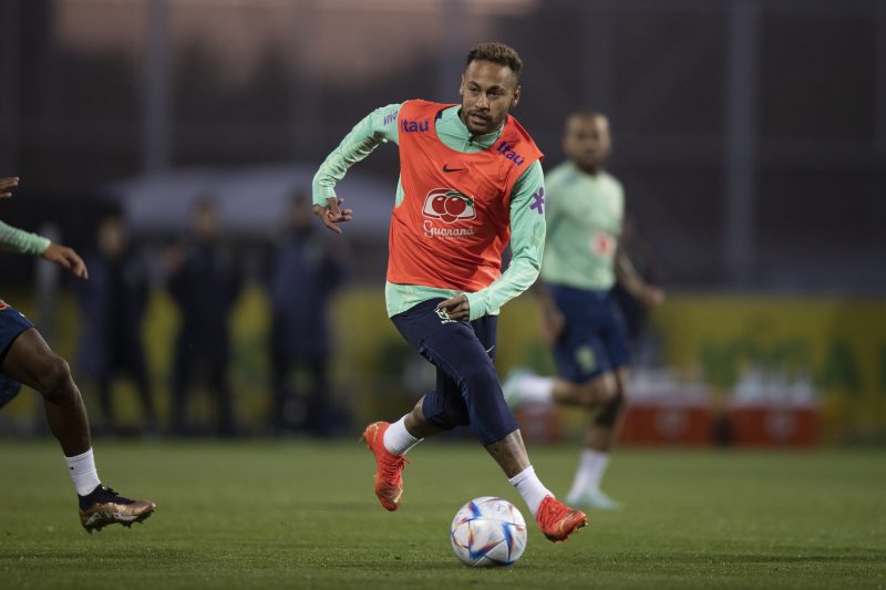 Neymar em treinamento da sele&ccedil;&atilde;o no CT da Juventus, em Turim (ITA) – Foto: Lucas Figueiredo/CBF/ND