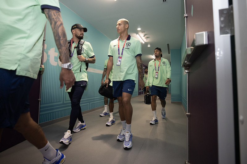 Richarlison, atacante da sele&ccedil;&atilde;o brasileira e esperan&ccedil;a de gols do Brasil – Foto: Lucas Figueiredo/CBF/ND