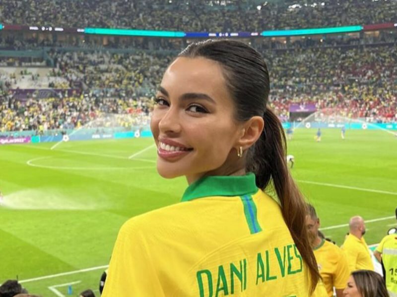 Joana Sanz, esposa de Daniel Alves, durante a Copa do Mundo do Catar – Foto: Divulgac&atilde;o/Observat&oacute;rio dos Famosos/ND