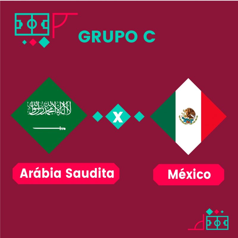 Arábia Saudita x México: onde assistir ao jogo da Copa do Mundo online