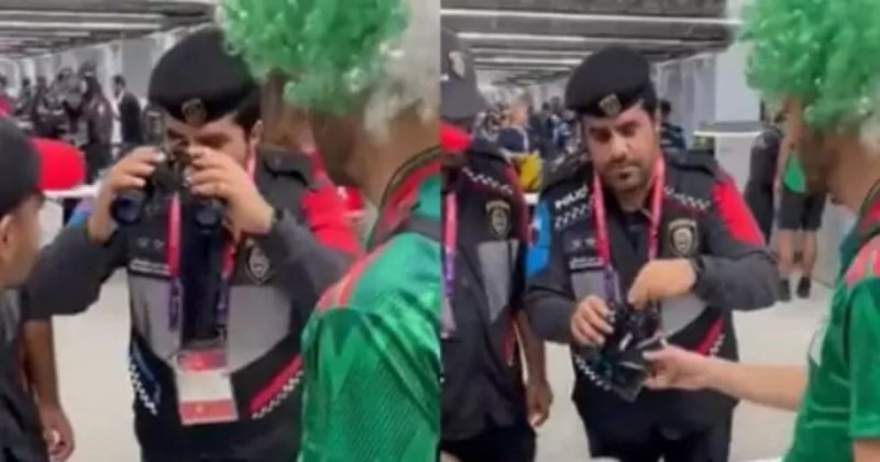 Mexican tries to enter World Cup stadium with drink inside binoculars 