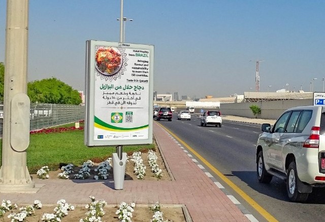 30 pain&eacute;is foram espalhados pelas avenidas mais movimentadas da capital do pa&iacute;s sede da Copa – Foto: ABPA/ND