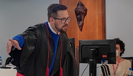 Promotor durante sess&atilde;o de j&uacute;ri na comarca de S&atilde;o Bento do Sul – Foto: Minist&eacute;rio P&uacute;blico de SC/Divulga&ccedil;&atilde;o ND