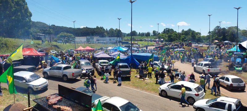 PRF confirma fim de bloqueio e BR-153, em Conc&oacute;rdia – Foto: R&aacute;dio Rural FM/ND