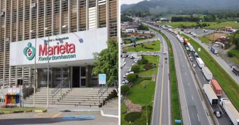 Hospitais e unidades de sa&uacute;de no Litoral Norte de Santa Catarina s&atilde;o afetadas por bloqueios nas rodovias – Foto: Carlos Jr./ND/Reprodu&ccedil;&atilde;o