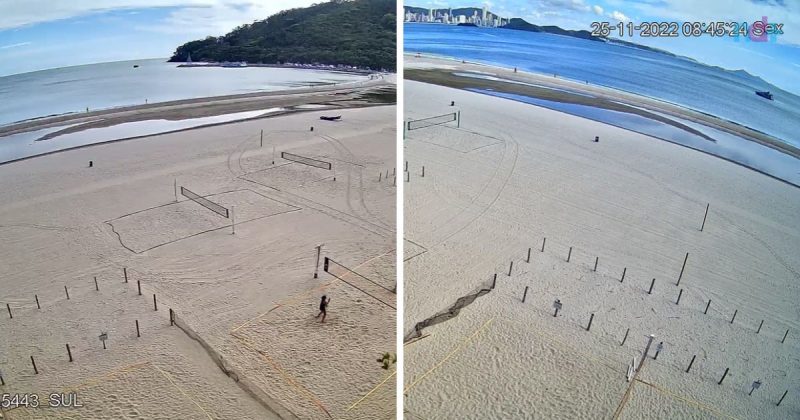 Lagoa gigante volta &agrave; Barra Sul de Balne&aacute;rio Cambori&uacute; – Foto: Reprodu&ccedil;&atilde;o/Internet