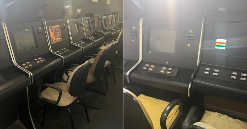 Bingo clandestino que funcionava h&aacute; 4 meses em SC &eacute; fechado e 16 ca&ccedil;a-n&iacute;queis s&atilde;o apreendidas – Foto: Pol&iacute;cia Civil/Divulga&ccedil;&atilde;o/ND