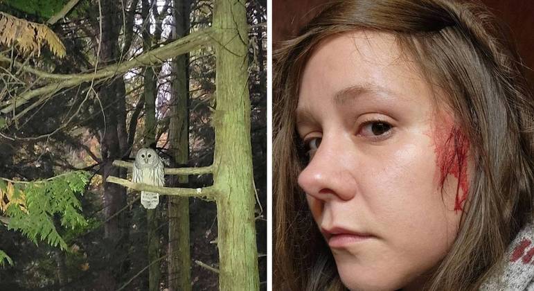 A mulher contou que foi atacada duas vezes pela coruja&nbsp; – Foto: REDDIT/KIRSTEN MATHISEN/R7/DIVULGA&Ccedil;&Atilde;O/ND