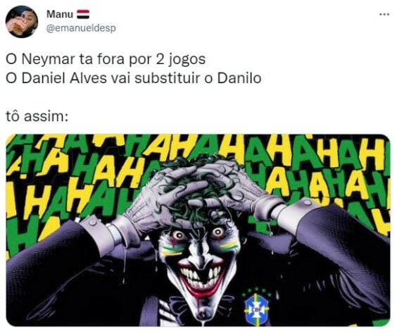 Daniel Alves deve jogar na vaga de Danilo e internautas j&aacute; partem para os memes – Foto: Reprodu&ccedil;&atilde;o